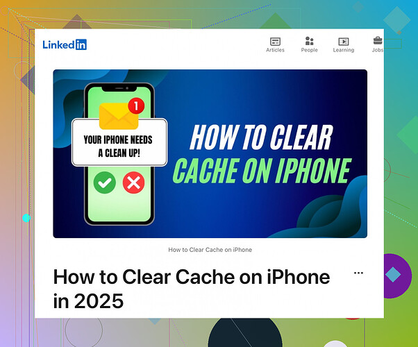 How do I clear app cache on my iPhone?