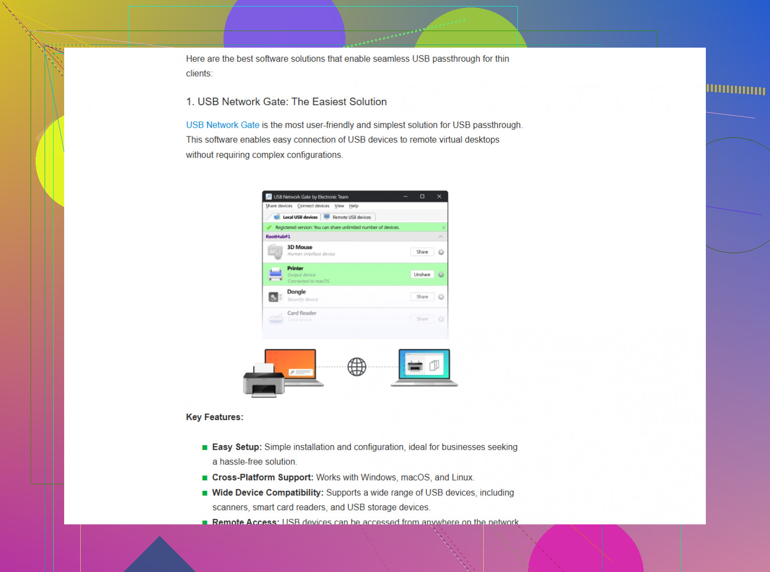 Whats the best way to share a webcam over Ethernet?