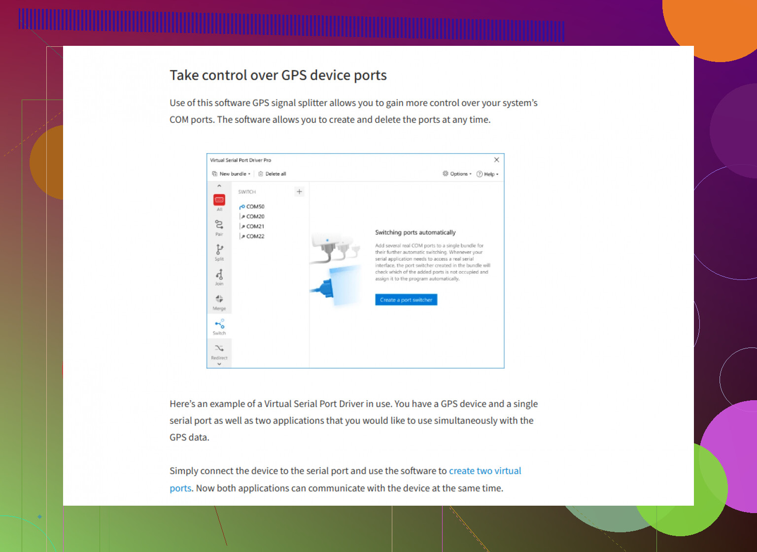 Can anyone explain how to use a GPS splitter?