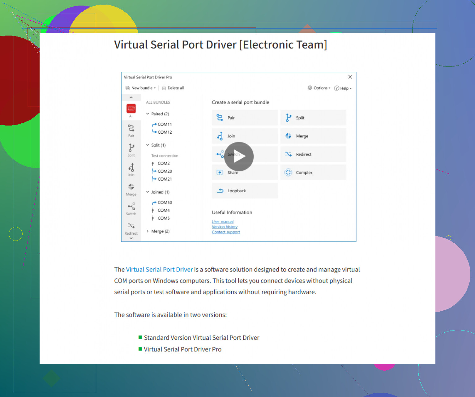 Qual è il modo migliore per emulare una porta seriale su sistemi di Redmond o su sistemi con la mela?