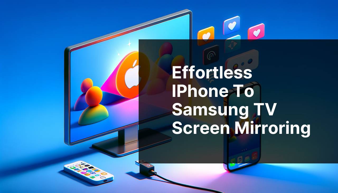 Effortless iPhone to Samsung TV Screen Mirroring