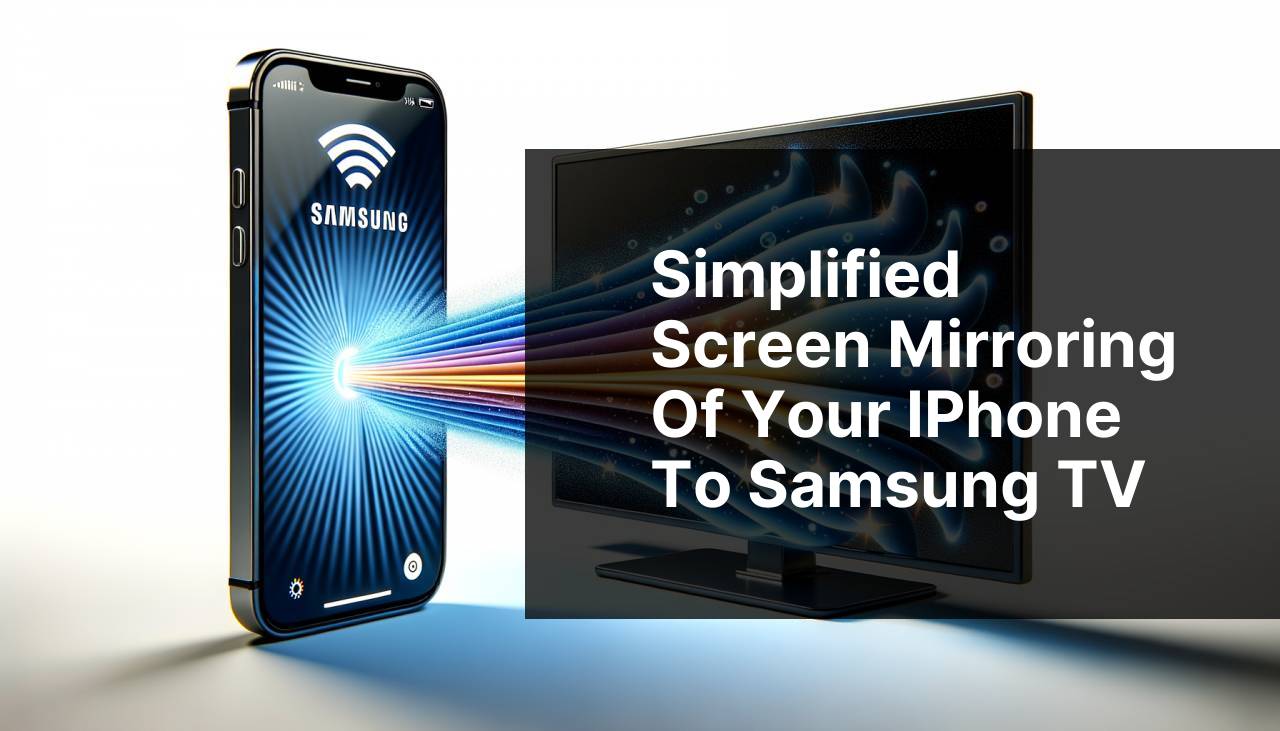 Simplified Screen Mirroring of Your iPhone to Samsung TV