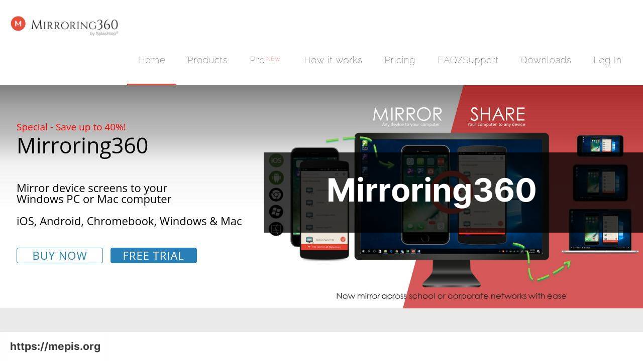 https://mirroring360.com/ screenshot
