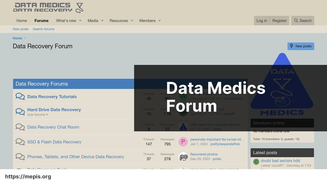 https://www.data-medics.com/forum/ screenshot