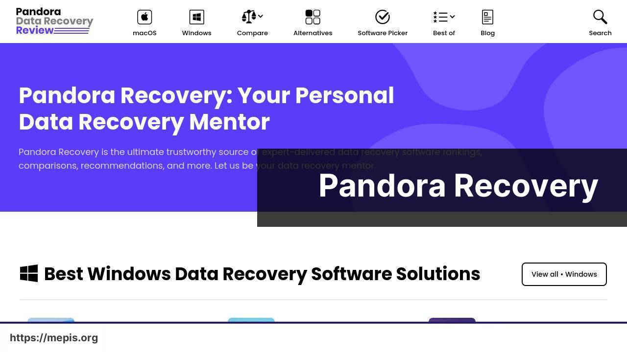 https://www.pandorarecovery.com/ screenshot