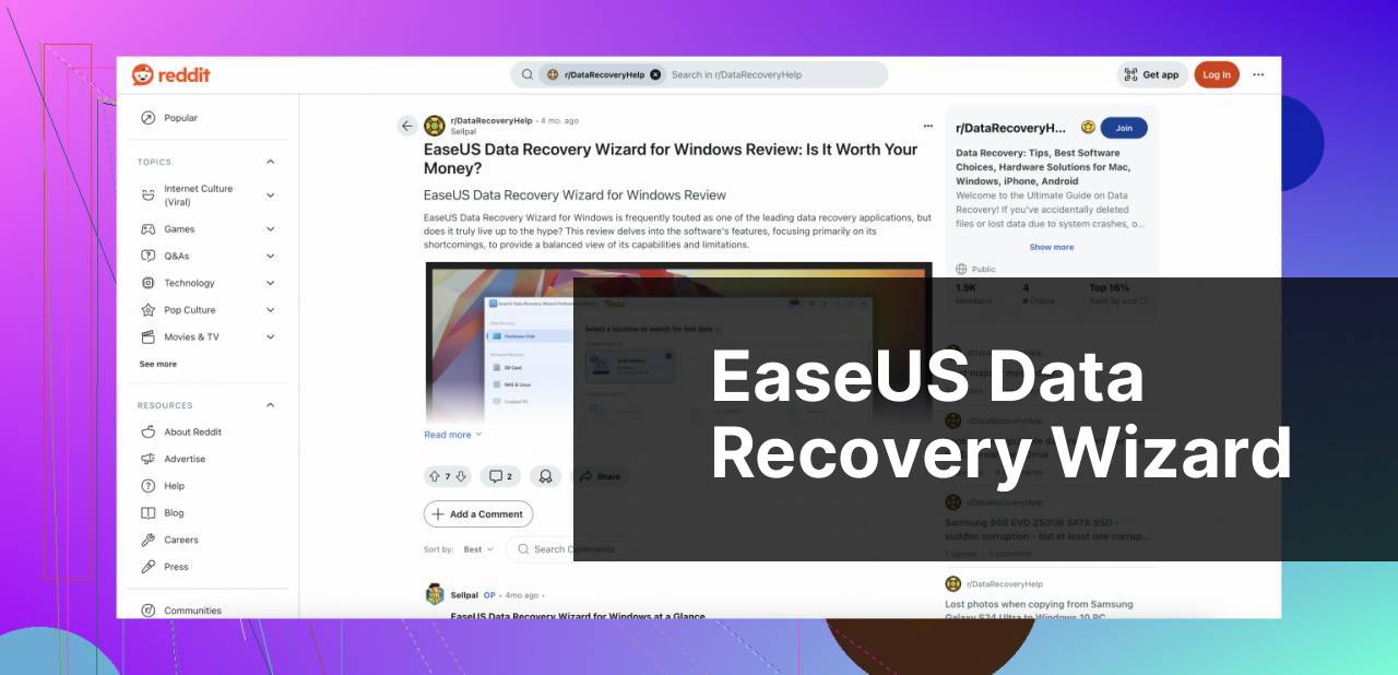 https://www.reddit.com/r/DataRecoveryHelp/comments/1d6irir/easeus_data_recovery_wizard_for_windows_review_is/ screenshot