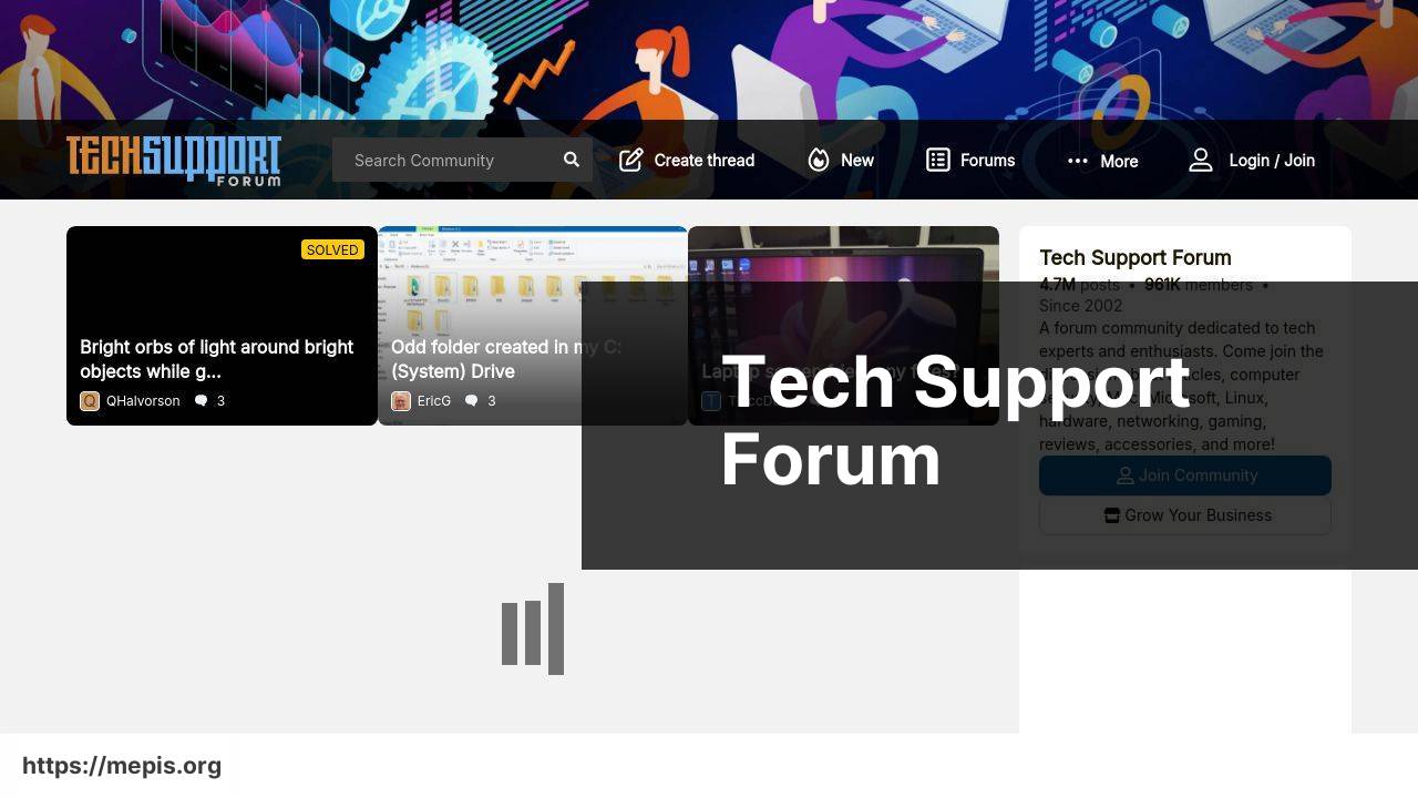 https://www.techsupportforum.com screenshot